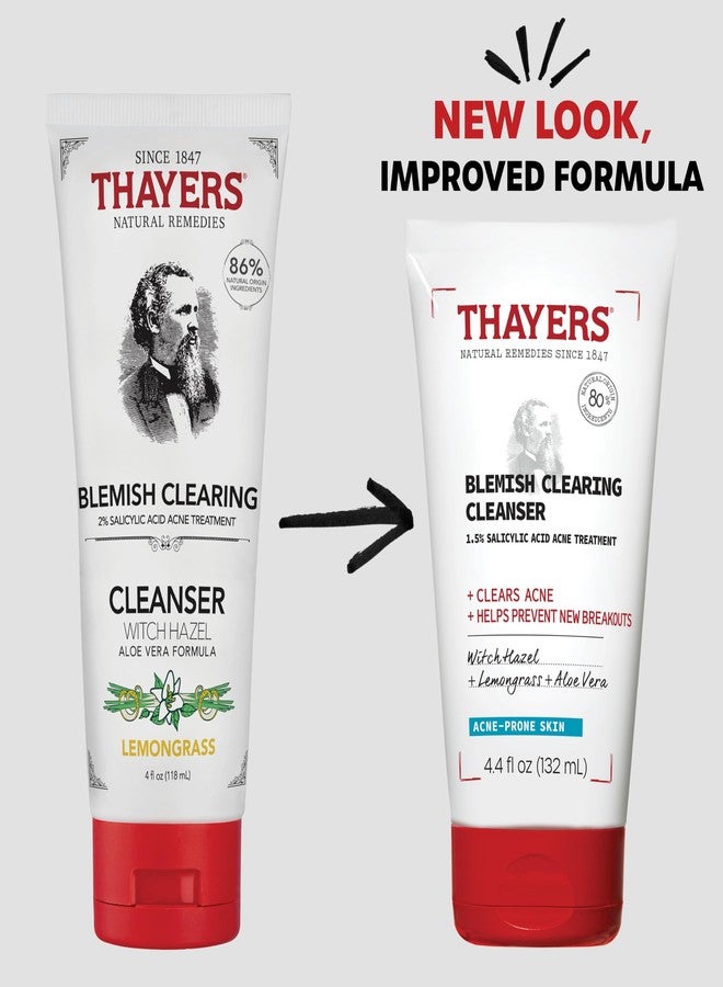 THAYERS Blemish Clearing Face Cleanser with 1.5% Salicylic Acid, Acne Treatment Face Wash, Soothing and Non-Stripping Skin Care, 4.4 Fl Oz - Image 2