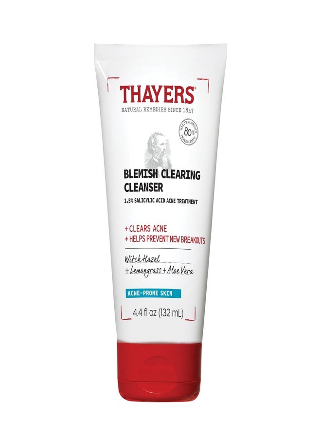 THAYERS Blemish Clearing Face Cleanser with 1.5% Salicylic Acid, Acne Treatment Face Wash, Soothing and Non-Stripping Skin Care, 4.4 Fl Oz - Image 1