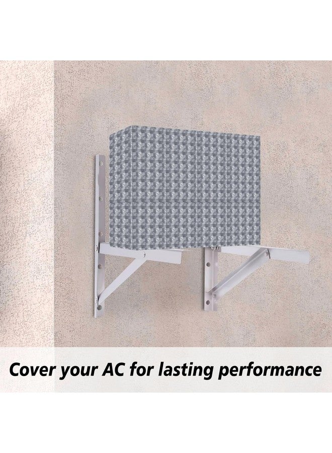 Kuber Industries Split AC Cover | PVC Check AC Cover | Outdoor Condenser AC Cover | AC Cover for Indoor & Outdoor | AC Cover for Dust Protection | 1.5 Ton Ac Cover | Gray - Image 3
