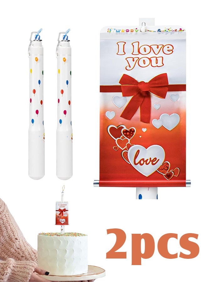 Lemon 2 pcs Surprise Birthday Candle, Surprise Fan Cake Topper for Party Supplies, Fun Cake Decoration, Quirky Baking Accessory for Kids - Image 1