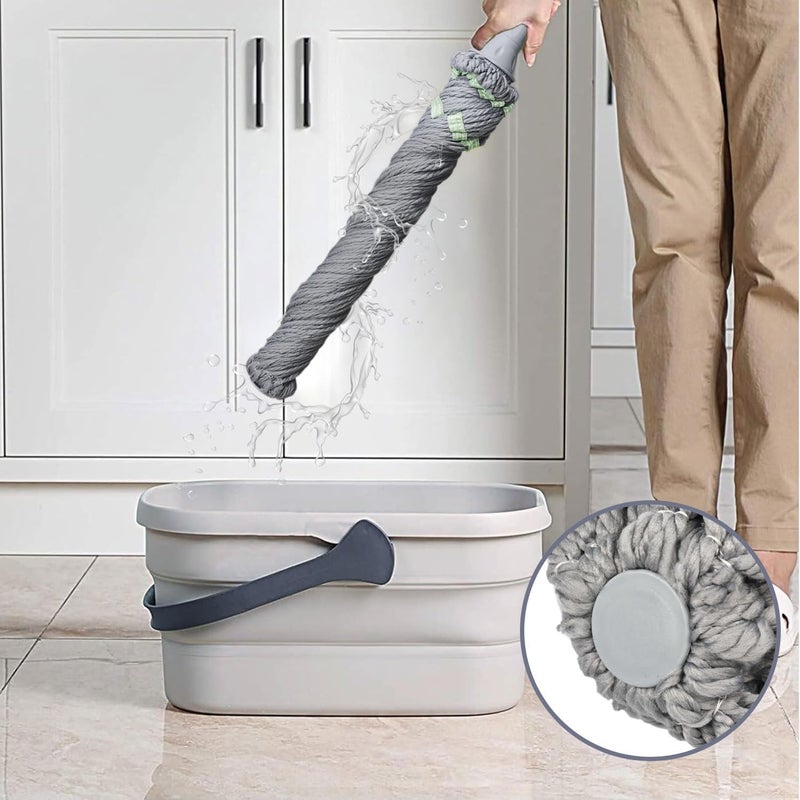 Zorzel Twist Mop Self Wringing Mop for Hardwood Floor Cleaning Trapeador Mops for Floor Cleaning with Wringer Micro Fiber Cloth Scrubber Head Quickie Mop Wring Mop for All Surfaces - Image 3