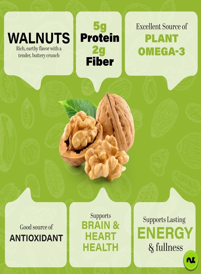 NUT CRAVINGS - Raw Walnuts Halves & Pieces, Unsalted, Shelled, (16oz - 1 LB) Packed Fresh in Resealable Bag - Kosher Healthy Snack, Food Assortments Ideal for Trail Mixed Nuts - Image 2