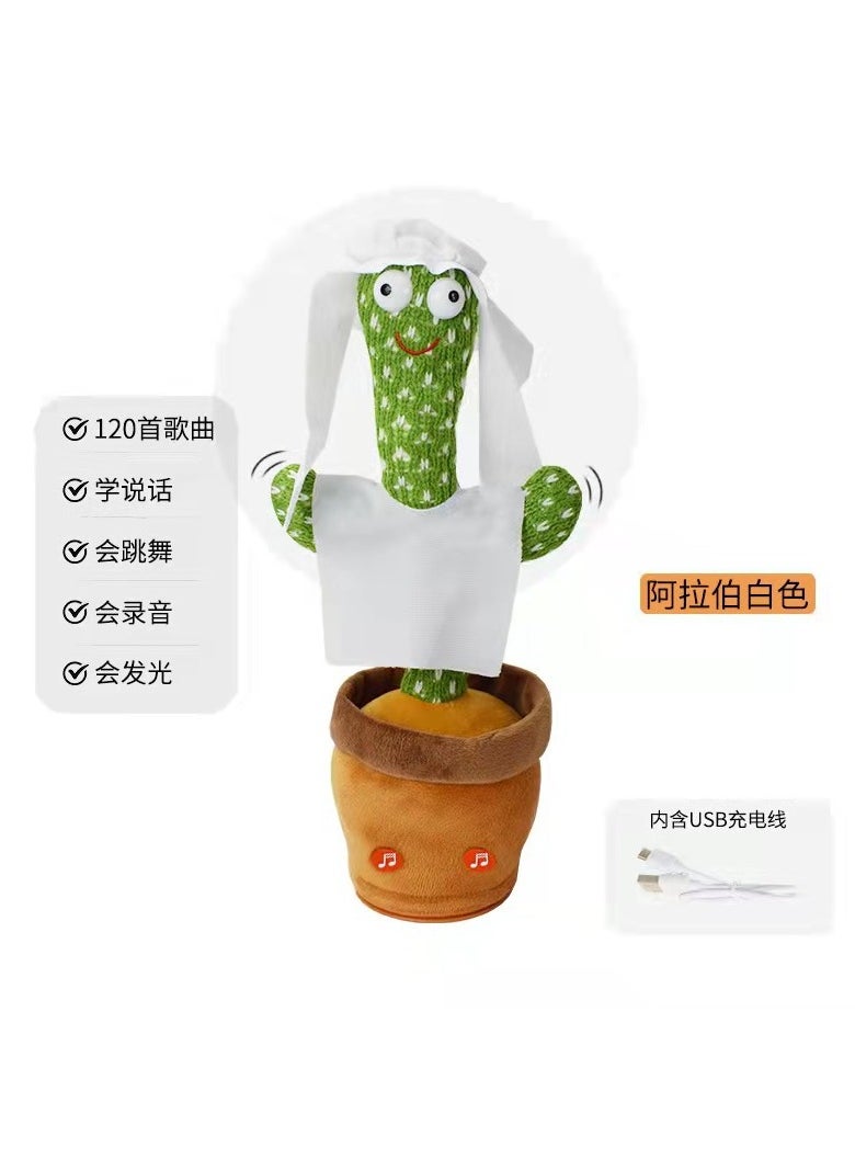 Dancing Singing Talking Cactus Plush Toy Batteries Required Premium Quality 32x12x12cm
