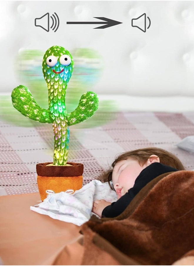 Dancing Singing Talking Cactus Plush Toy Batteries Required Premium Quality 32x12x12cm