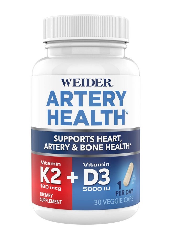 Artery Health For Heart Immune And Bone Support With Vitamin K2 (180Mcg) & Vitamin D3 (5000Iu) 30 Veggie Capsules - pzsku/Z7FCA57BAC3D983F6FAD5Z/45/_/1698053469/a11a0a8e-ea80-4eb6-941c-063194ff50f9