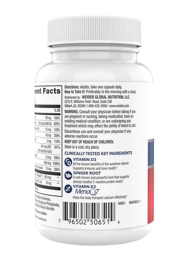 Artery Health For Heart Immune And Bone Support With Vitamin K2 (180Mcg) & Vitamin D3 (5000Iu) 30 Veggie Capsules - pzsku/Z7FCA57BAC3D983F6FAD5Z/45/_/1698053471/09a3e0d2-c40b-48c2-87d0-520adc88d9d6