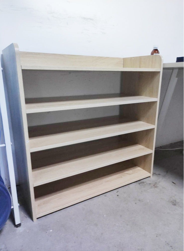 fashionhome 5 Tier Household Upgraded Design Shoe Rack Large Space Shoe Organizer Storage 15mm Thick Wood Rack 80x80x35cm - Image 2
