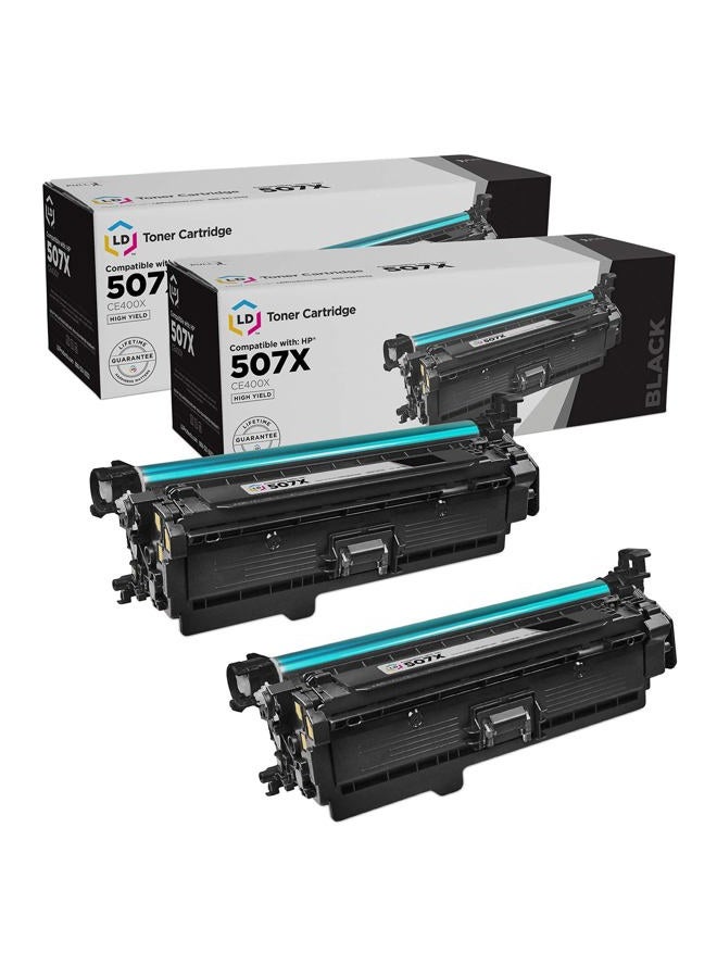 LD Products Remanufactured Toner Cartridge Replacement for HP 507X CE400X High Yield (Black, 2-Pack) - Image 1