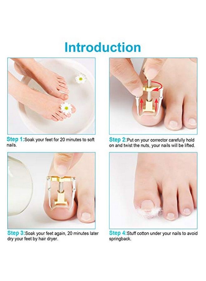 Mudder 2 Pieces Ingrown Toenail Lifter Ingrown Toenail Tool Toe Clamp Stainless Steel Foot Care Tool For Paronychia (Gold) - Image 5