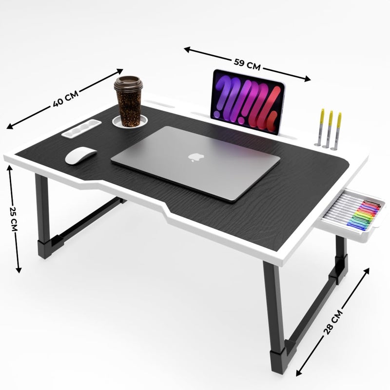 Rellon Study Table for Students Bed Table for Study Foldable Table Portable & Lightweight Mini Table Bed Reading Table,Desk - Image 4
