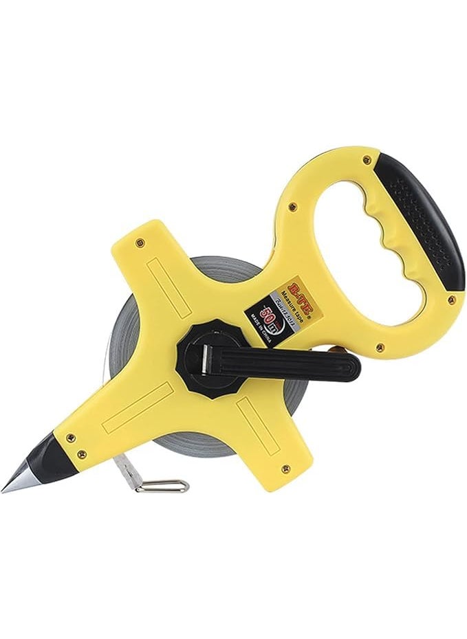 ISTARA Istara Long Tape Measure 30Meter50Meter SAE Metric Measuring Tape Reel with Accurate Steel Tape Professional Use for Sports Field Outdoor EngineerTrack 50 Meter  - Image 1