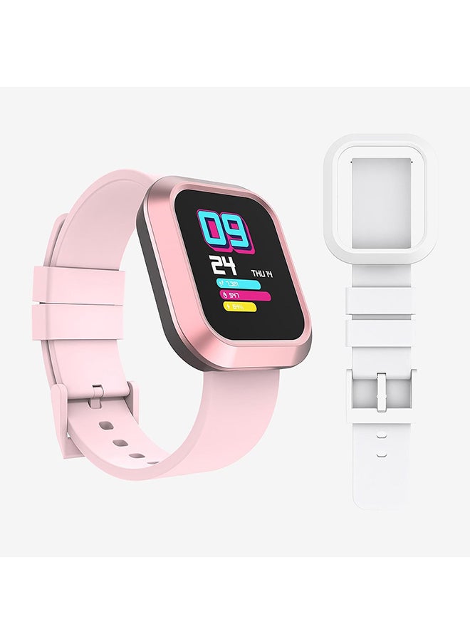 iTouch - Flex Series Smartwatch With Interchangeable Case And Strap Blush Pink Case Blush Pink Silicone Strap - Image 1