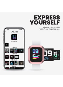 iTouch Flex Series Smartwatch With Interchangeable Case And Strap Blush Pink Case Blush Pink Silicone Strap  - Image 4