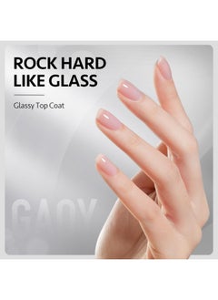 GAOY Gel Top Coat Builder Gel And Base Coat Set 3 Pcs 16Ml Clear Glossy No Wipe Combination For Uv Light Cure Gel Nail Polish  - Image 2