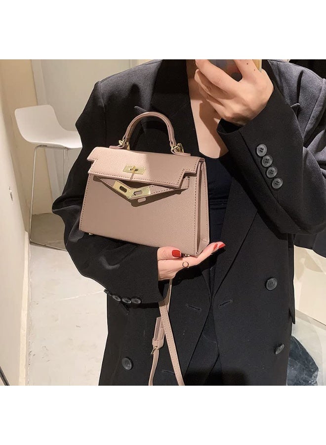 Women's Satchel Handbag Shoulder Handbag Multifunctional Simple Leather Bag bags, Can Be Used For Playing, Shopping, Dating((Khaki)) - Image 3