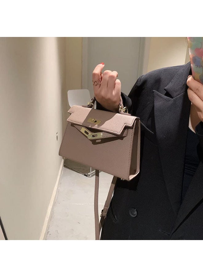 Women's Satchel Handbag Shoulder Handbag Multifunctional Simple Leather Bag bags, Can Be Used For Playing, Shopping, Dating((Khaki)) - Image 2