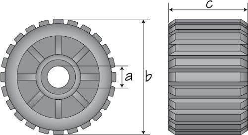SeaSense Wobbler Shaft Polymer Roller, 4-Inch x 3/4-Inch Yellow - Image 3