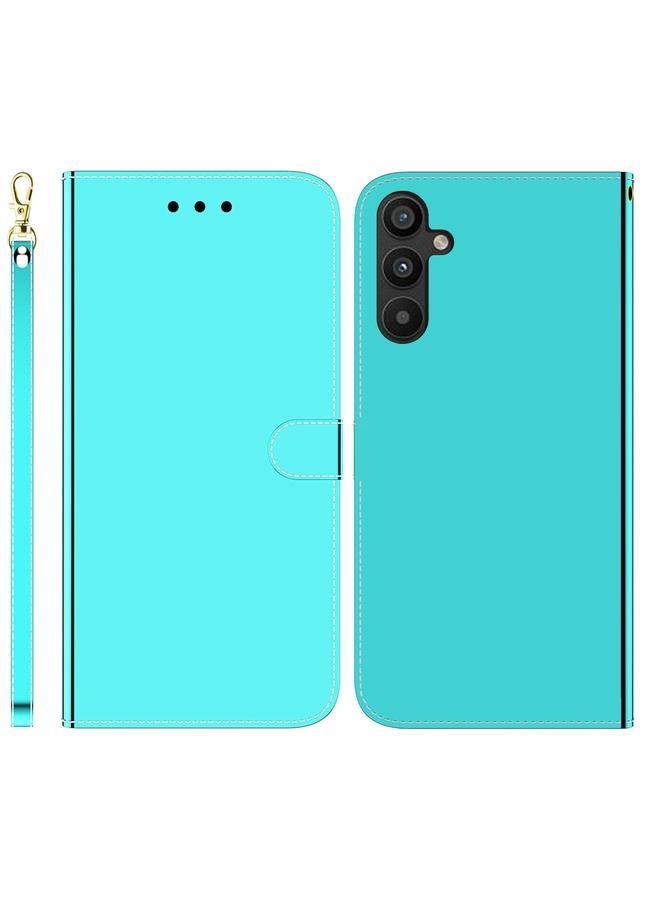 S-TOP Case For Samsung Galaxy A34 5G Imitated Mirror Surface Flip Leather Phone Case - Image 1