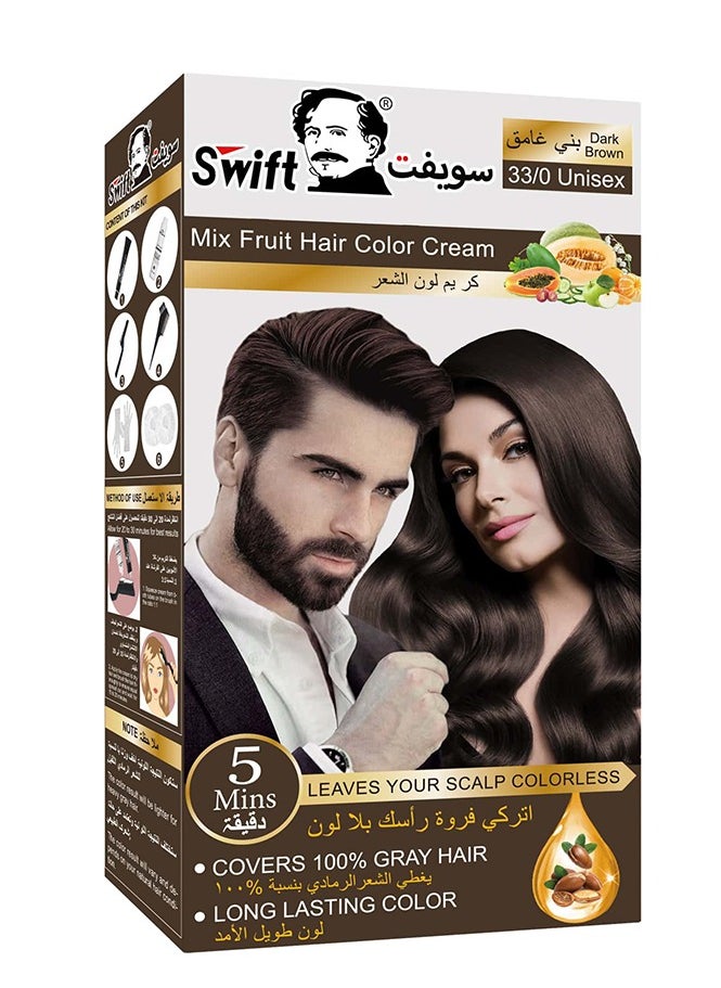 Swift Permanent Ammonia free Hair Color Mix Fruit in Multi-Color Shades 100×2 