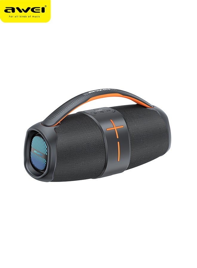 Awei Portable Bluetooth Speaker, 360 Degree Stereo Surround Sound, IPX5 Waterproof, TWS Tandem Support, 10W Dual Speakers, 3600mAh Long Battery Life - Great for Outdoor Parties, Camping, Beaches, and Home Use - High Performance Sound System, High Value and Good Sound Quality - Image 1