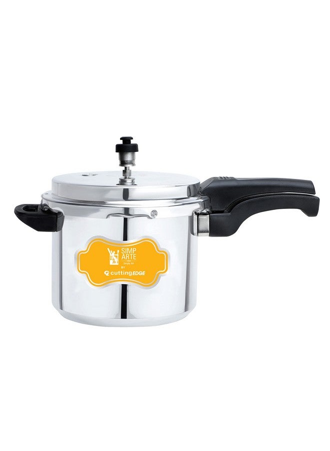 Simparte 3 + 2 Litre Induction Base Aluminium Outer Lid Pressure Cooker Combo Pack, Silver - Image 2