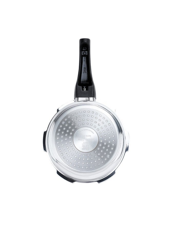 Simparte 3 + 2 Litre Induction Base Aluminium Outer Lid Pressure Cooker Combo Pack, Silver - Image 4