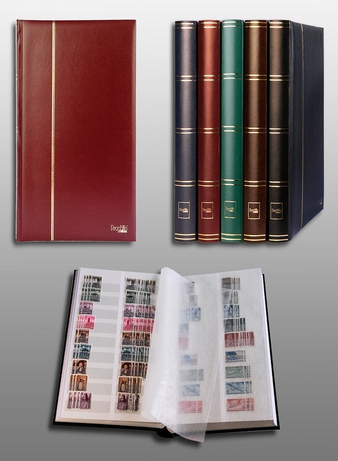 Prophila Collection ألبوم طوابع من مجموعة بروفيلا (جديد) 60 طوابع بيضاء مقسمة الجوانب، غلاف أحمر مبطن - Image 2