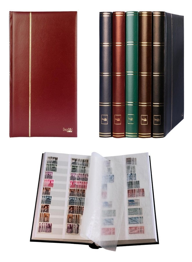 Prophila Collection ألبوم طوابع من مجموعة بروفيلا (جديد) 60 طوابع بيضاء مقسمة الجوانب، غلاف أحمر مبطن - Image 1