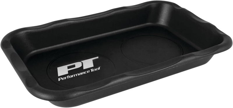 Performance Tool W1285 Large Magnetic Nut & Bolt Tray for Garages and Workshops, Black, 6-Inch x 10-Inch - Image 1