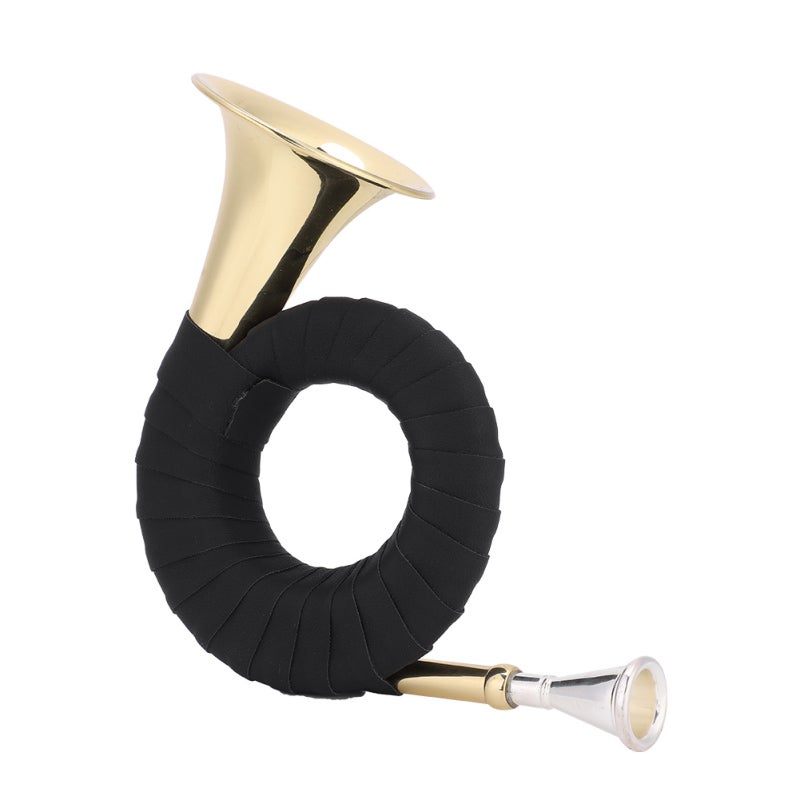 IRIN Mini Brass Hunting Horn - Quality Brass Tube Body for Pure Tone - Small Lightweight Design - Beginner Instrument for Music Lovers - Image 2