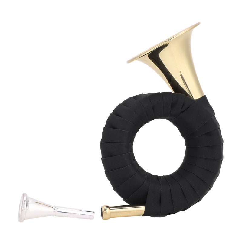 IRIN Mini Brass Hunting Horn - Quality Brass Tube Body for Pure Tone - Small Lightweight Design - Beginner Instrument for Music Lovers - Image 5