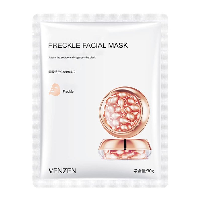VENZEN Freckle Facial Mask AntiAging AntiAcne Nicotinamide Tender Moisturizing Hydration Essence 30g x 6 PACK