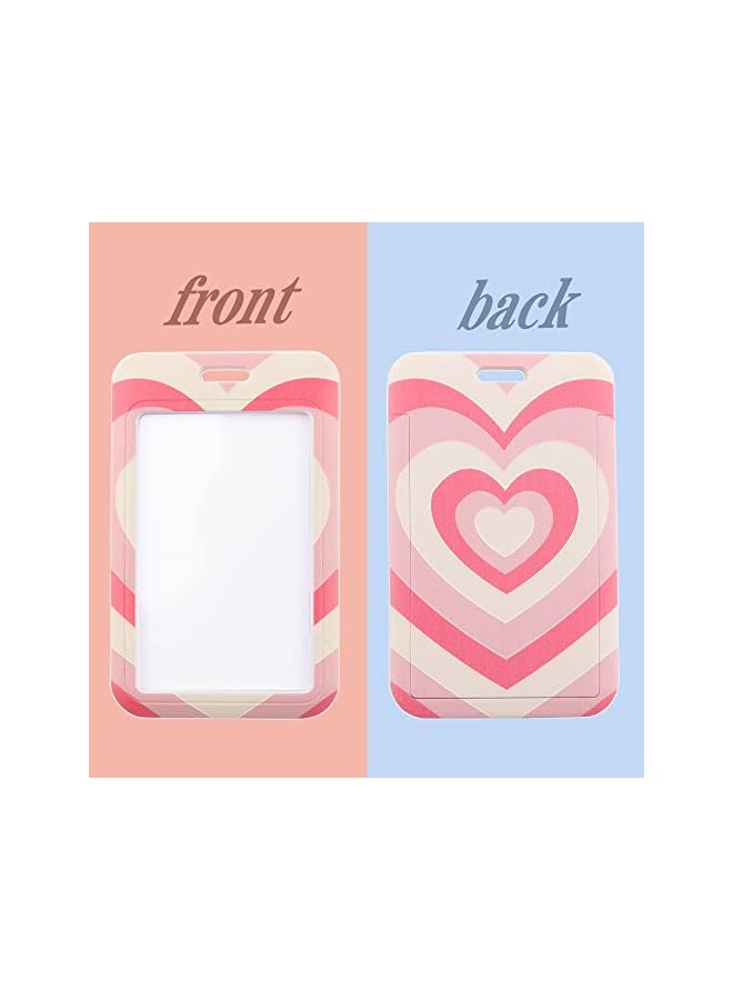 Green Tiger Lanyard with ID Badges Holder, Pink Heart Neck Keychain Lanyard for Keys Cards Cute for Teacher Student - Image 4