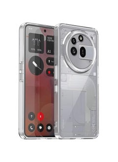 BURAQ Clear Crystal Case Compatible with Nothing Phone 3A Pro, Anti-Yellowing and Anti-Scratch Case, Anti-Shock Hybrid PC and TPU Silicone for Nothing Phone (3A) Pro - Transparent 