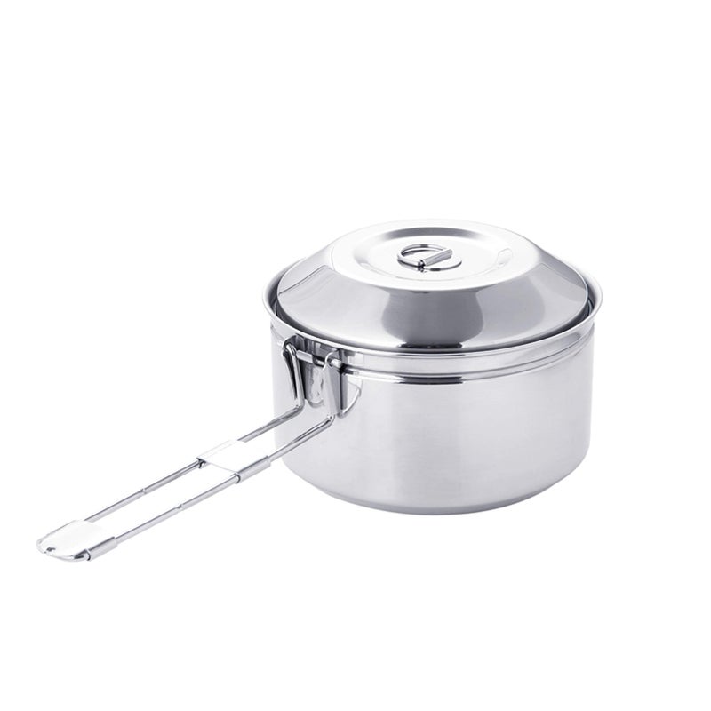 Fire-Maple Antarcti 1.0 Liter Stainless Steel Camping Bowls with Locking Lid, Camping Cook Pot Folding Handle - Image 2