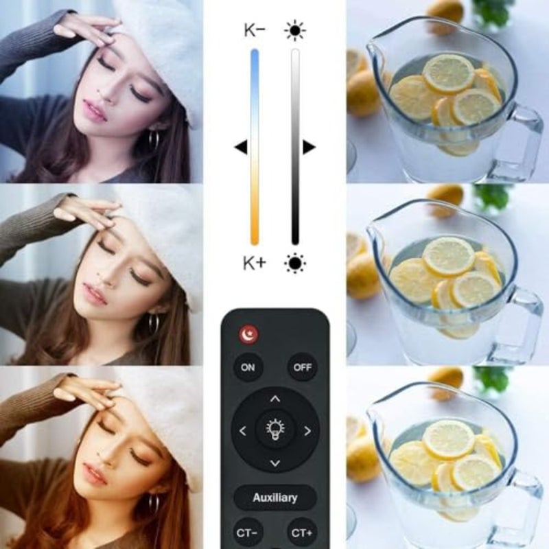 طقم إضاءة التصوير الفوتوغرافي Softbox مع لمبة LED 3000K-7500K 380W 3 ألوان مع جهاز تحكم عن بعد، صندوق إضاءة 360 درجة، حامل، للاستوديو للتصوير الفوتوغرافي وتسجيل الفيديو المباشر، 1 * 2 متر - Image 3