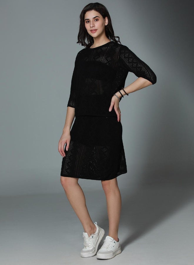 هاي ستار طقم نسائي أسود بقصة عادية - أنيق وعصري - Image 5