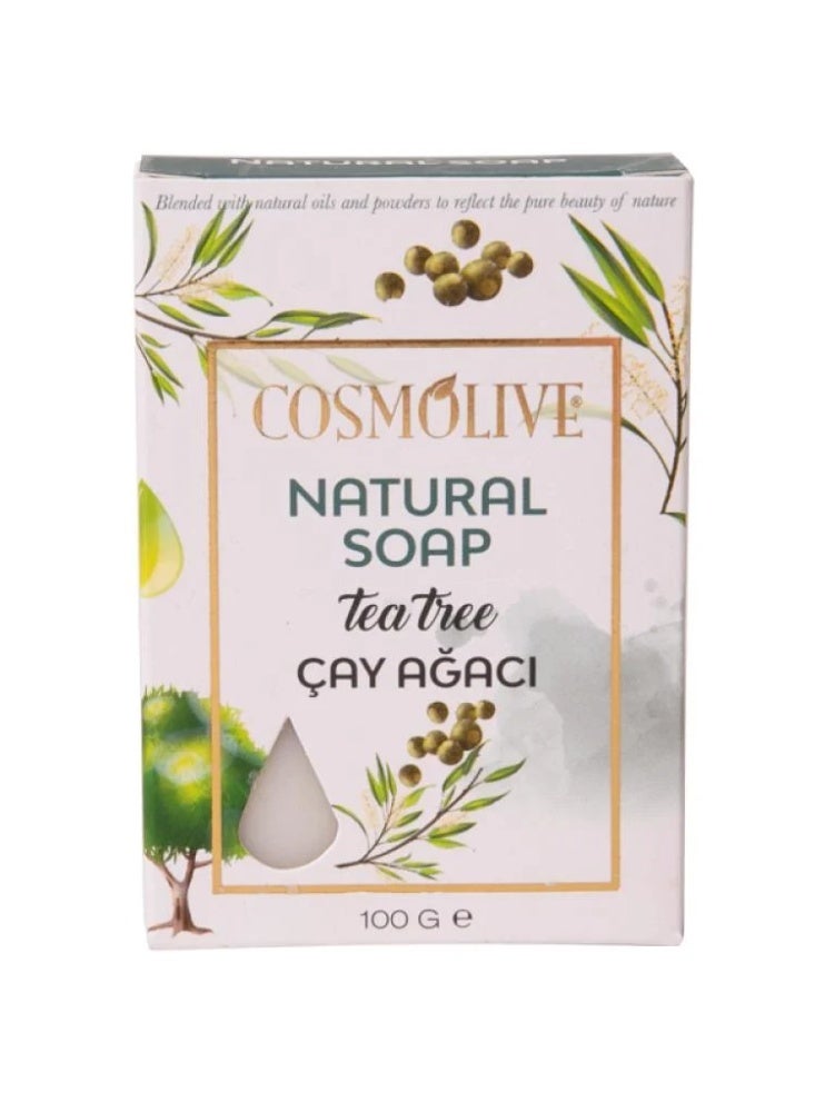 Natural bar soap with tea tree - 100 grams