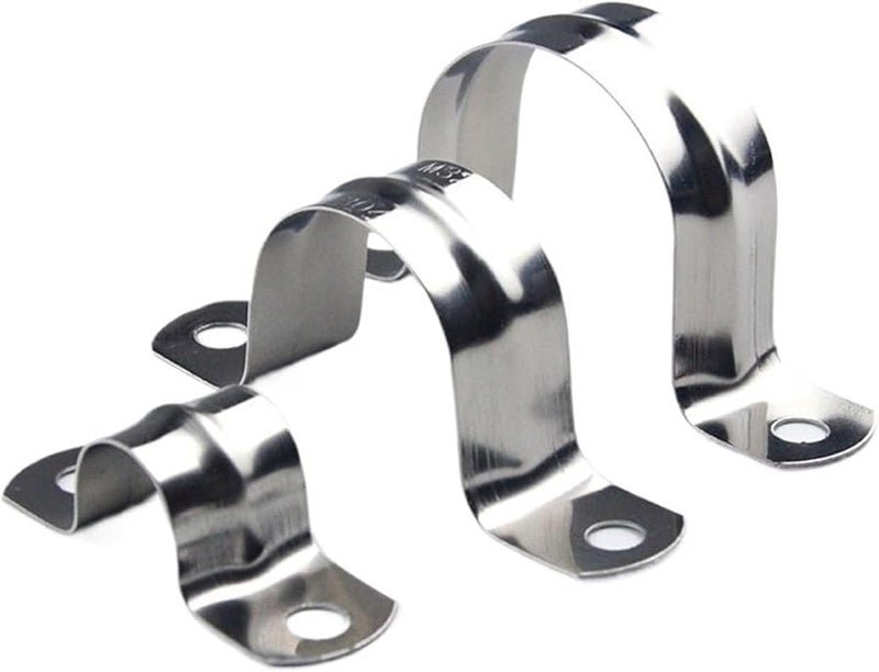 Stainless Steel U Type Conduit Clamp 12mm For Water Pipe Mounting Woodworking 250pcs - Image 4