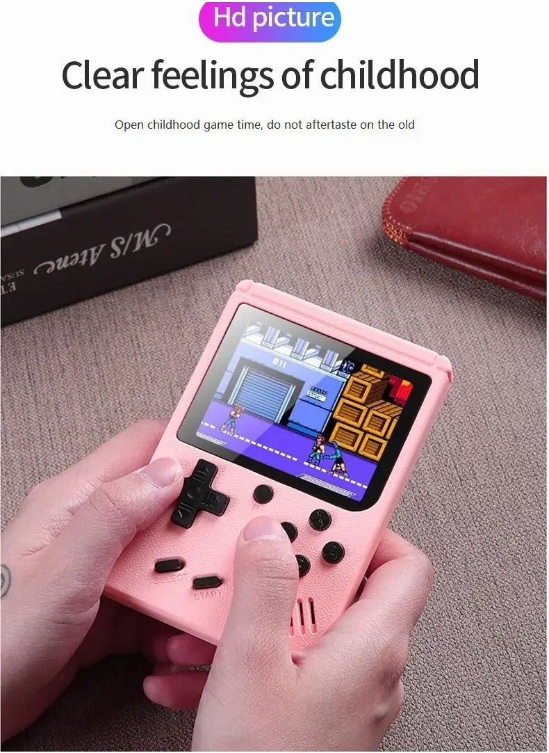 Mini Handheld Video Game, 8 Bit 3.0 Inch Color LCD Portable Pocket Video Game Machine, Compact And Lightweight Handheld Games Console With Built In 500 Games For Kids And Adults, (Pink Doubles) - pzsku/Z7FCB55D26E12F8E17762Z/45/_/1713769472/f2481141-5b9b-4a6c-a344-054350d7b81f