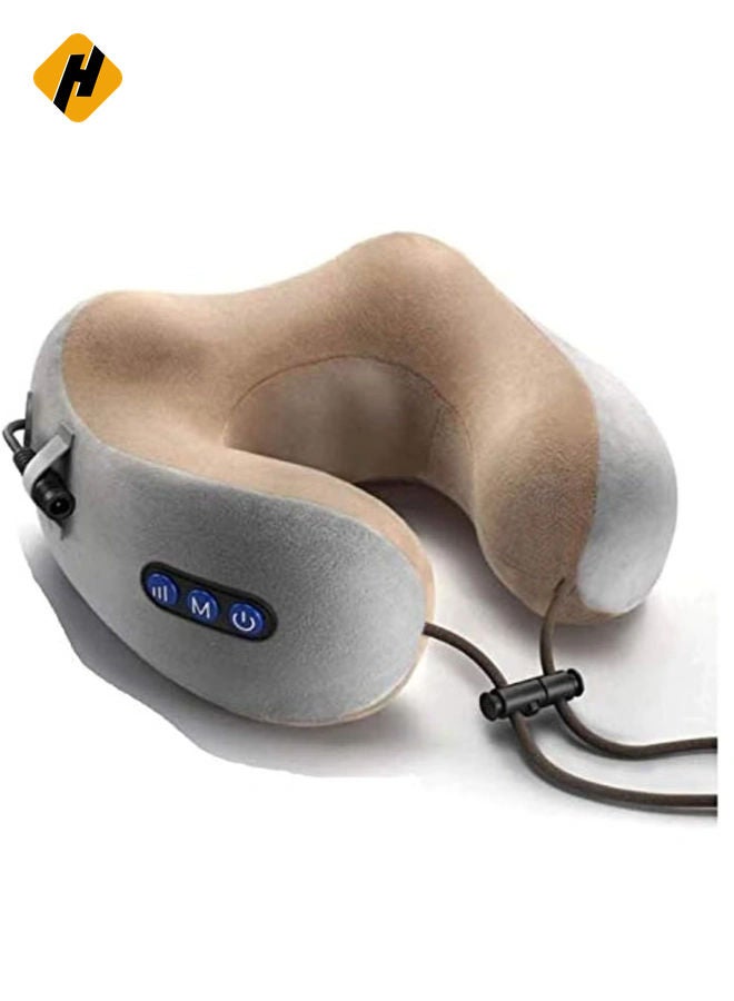 HuHa Rechargeable U Shaped Cervical Massage Pillow Neck Massager Vibration Pillow, Multifunctional Shoulder and Electric for Relax Muscles Fatigue - Image 1