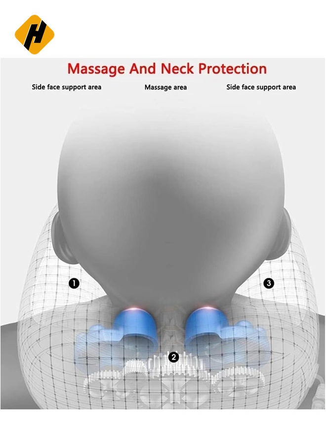 HuHa Rechargeable U Shaped Cervical Massage Pillow Neck Massager Vibration Pillow, Multifunctional Shoulder and Electric for Relax Muscles Fatigue - Image 4