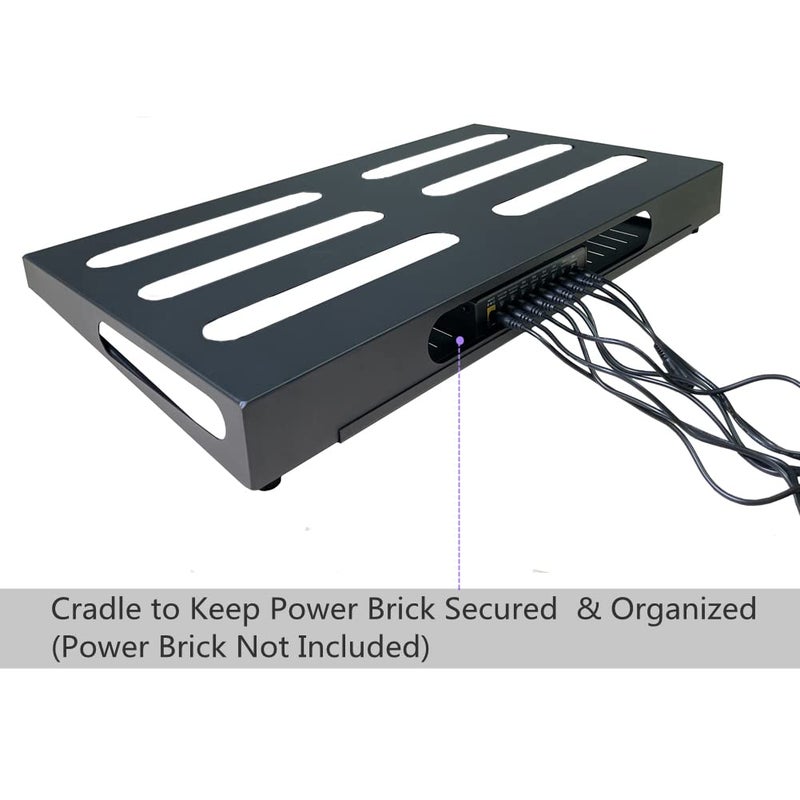 SOYAN 22" x 12.5" Large Guitar Pedal Board with Power Supply Cradle, Carry Bag Included (SPB-22S) - Image 4