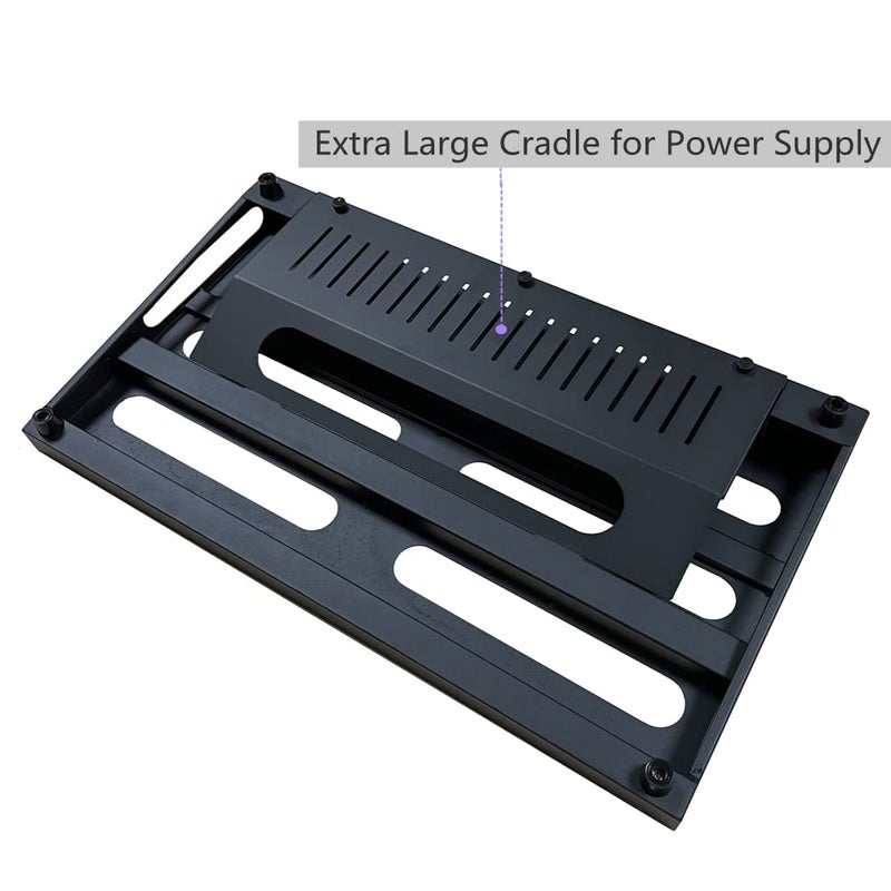 SOYAN 22" x 12.5" Large Guitar Pedal Board with Power Supply Cradle, Carry Bag Included (SPB-22S) - Image 3
