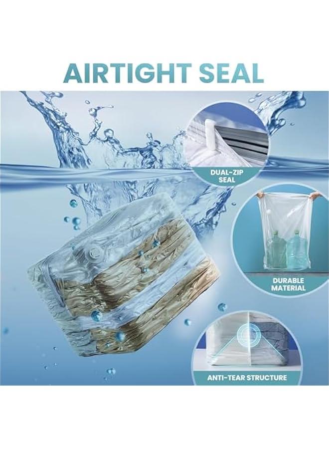 MIXDE Vacuum Storage Bags of 4 pcs,No Pump Required,Space Saver Bags,Jumbo Cube bag,Extra Large Vacuum Sealer Bags for Comforters Blankets Bedding Duvet,Closet Organizers (S+M+L+XL) - Image 4