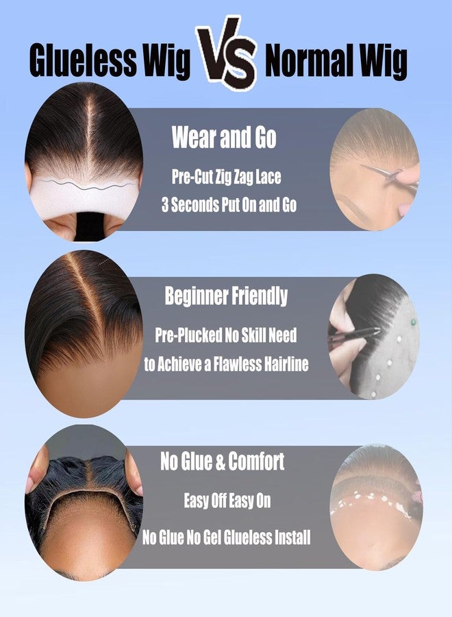 Rolisy Bob Wig Human Hair Glueless Wigs Human Hair Pre Plucked Pre Cut 5x5 HD Lace Closure Wigs Middle Part Glueless Wigs Short Bob Straight Wigs For Black Women Natural Color 10inch - Image 4