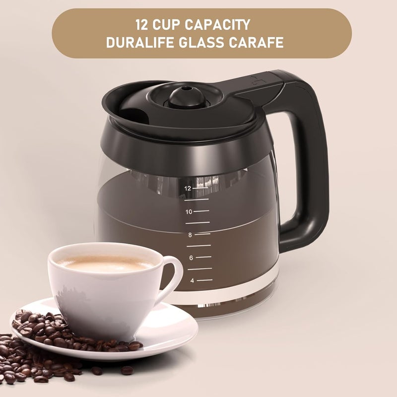 Shonshon CE200 12-Cup Glass Coffee Pot Replacement Compatible with Ninja Coffee Brewer Maker Models CE251 CE201 CE201C CE200 CE200C Model# XGLSLID200 - Image 5