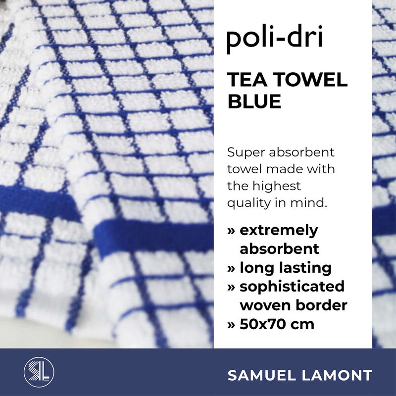 Samuel Lamont & Sons Poli Dri Tea Towel Blue - Image 2