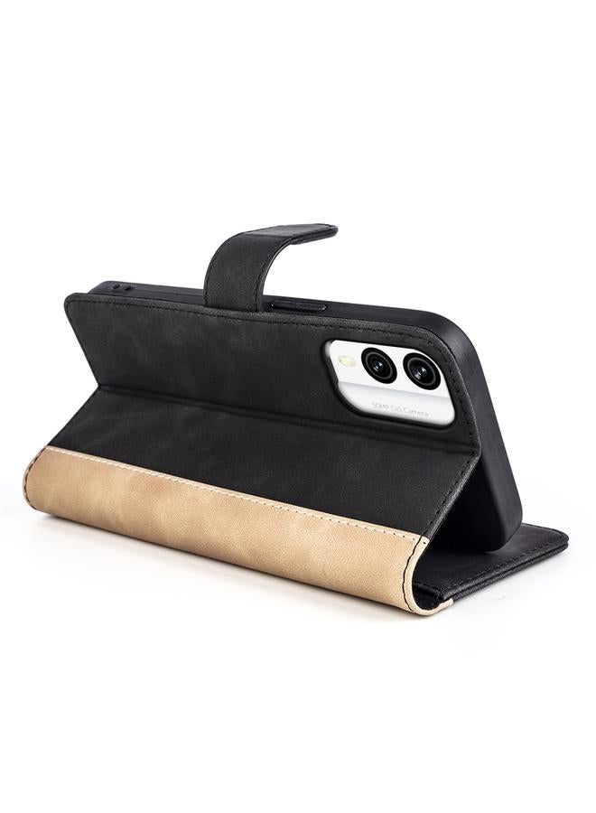 اس-توب جراب هاتف Nokia X30 مصنوع من الجلد بتصميم أفقي قابل للطي - Image 5