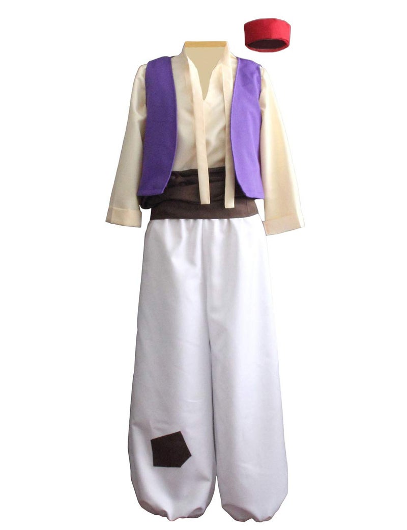 Ainiel Mens Arab Prince Costume Suits Party M White - Image 2